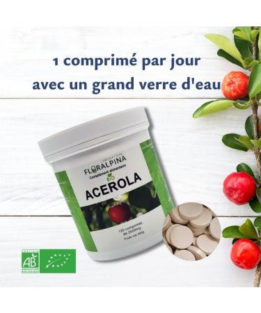 Ac rola Bio 100% Naturelle Riche en Vitamine C Compl ment Alimentaire Vegan Id al pour la Vitalit et l' nergie 120 Comprim s de Qualit Premium | Made in France Rue des Plantes - Buy Online on GoSupps.com