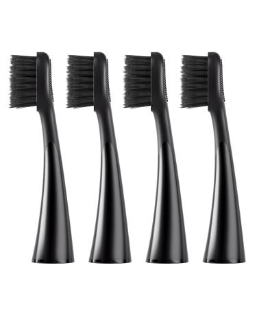 Seago Toothbrush Replacement Heads for SG-540 Pack of 4(Black)