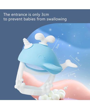 Baby Mitten Silicone Teether - Never Drop Teething Toy for Soothing Pain Relief | Chew Toy for Babies (Whale) - Buy Online on GoSupps.com