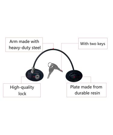 2 Pack Refrigerator Door Locks with 4 Keys | Child Safety Cabinet & File Drawer Lock | Freezer Door Lock by REZIPO - Black - Buy Online on GoSupps.com