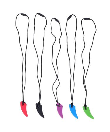 5-Pack Caus Sensory Necklaces | Food-Safe Silicone Chewing Chains for ADHD Relief | Anxiety & Security Aids - Buy Online on GoSupps.com