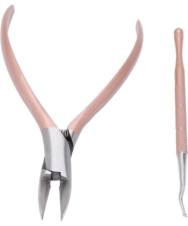Verdant Touch Toenail Lifter Stainless Steel Toenail Nippers and Lifter Set Professional Ingrown Nail Pedicure Tools Rose Gold for Precision Nail Care - Buy Online on GoSupps.com