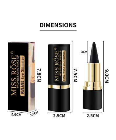 Aaiffey 2 Colors Gel Eyeliner Set - Waterproof Smudge Proof Eye-liner Pencil for Women - Long-Lasting Matte Black Eyeliner Stick - Silver and Brown Shades - Buy Online on GoSupps.com