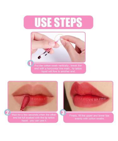 Buy Lip Tint Cotton Swabs - 20 Pcs Waterproof Non-Stick Q-Tips for Long Lasting Lip Makeup (Strawberry - Buy Online on GoSupps.com