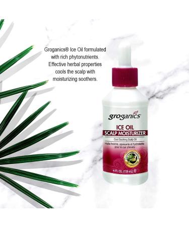 Groganics Ice Oil Scalp Moisturizer 4 oz - Hydrating Solution for Dry Scalp - Buy Online on GoSupps.com