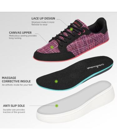 OrthoComfoot Women's Arch Support Walking Shoes - Dark Red - Size 8W - Buy Online on GoSupps.com