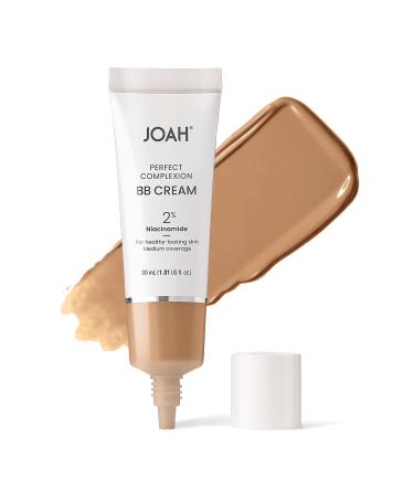 JOAH Beauty Perfect Complexion BB Cream with Hyaluronic Acid and Niaciminade Korean Makeup with Medium Buildable Coverage Evens Skin Tone Lightweight Semi Matte Finish Medium with Neutral Undertones
