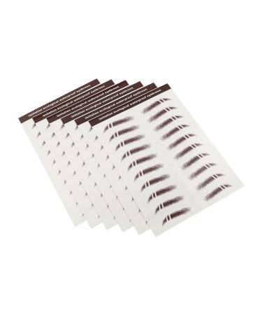 BIUDECO 6 Pcs Eyebrow Stickers Hair Temporary Tattoos for Natural Look Easy Peel Off Makeup Transfer for Women and Girls