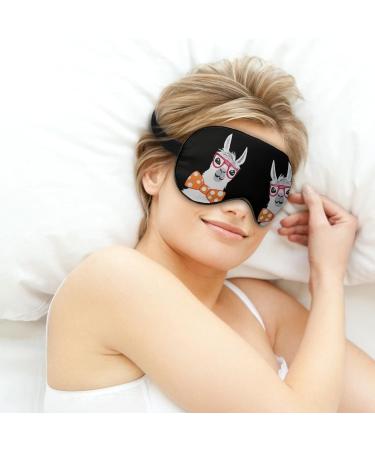 Sunglass Alpaca Llama Eye Mask Sleep Blindfold | Adjustable Strap | Blocks Light for Travel, Yoga, Nap | Women Men - Buy Online on GoSupps.com