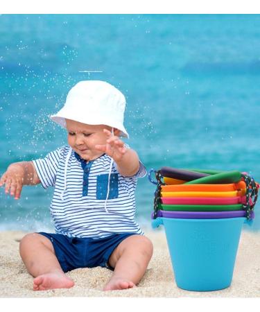 Beach Toys Bucket Foldable Silicone Pail Collapsible Sand Buckets Shower Bath Pour Bucket Hand-held Barrel - Buy Online on GoSupps.com