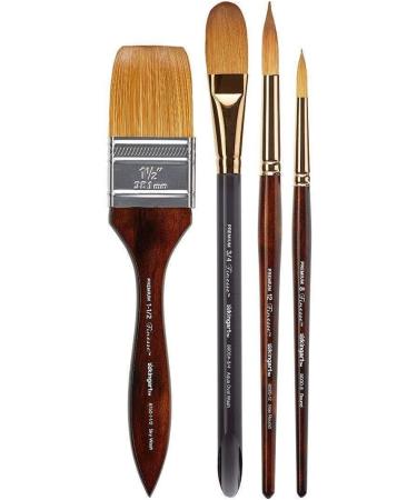 KINGART Finesse Kolinsky Sable Synthetic Blend Brushes - Set of 4 | High-Quality Artist Brushes - Buy Online on GoSupps.com