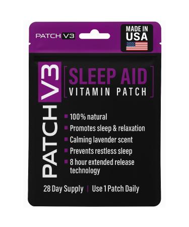 Melatonin Sleep Patches - Sleep Aid Vitiman Patches Calming Lavender with Magnesium Valerian Root Supplement - Natural Vegan Formula