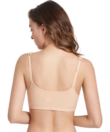 XWSM Breast Prosthesis Bag Closure Front Post Surgical Cotton Mastectomy Bra - Thin Underwear Top Vest for Women (42/95 ABC) - White - Buy Online on GoSupps.com