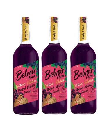 Belvoir Mulled Winter Punch (750ml) Glass Bottle - Pack of 3