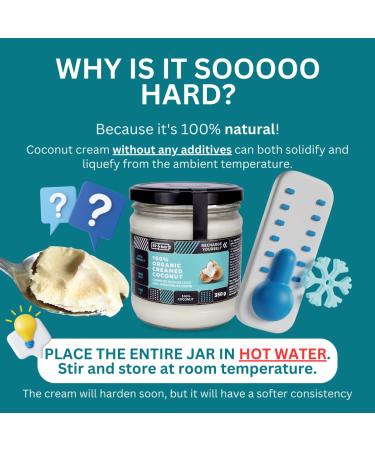 EP Bar Coconut Cream 100% - Vegan Keto Coconut Oil Cold Pressed Natural Cooking Fat (350g Glass) - Buy Online on GoSupps.com