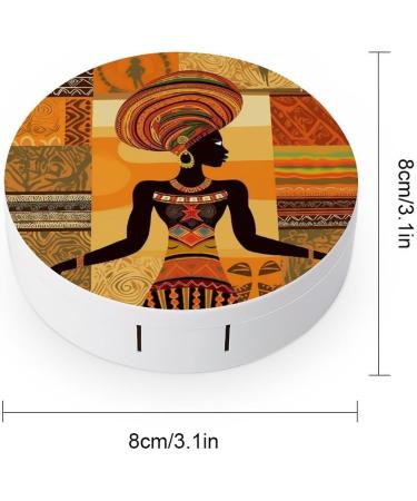 Portable African Woman Contact Lens Case - Stylish Travel Storage Box for Lenses - Buy Online on GoSupps.com