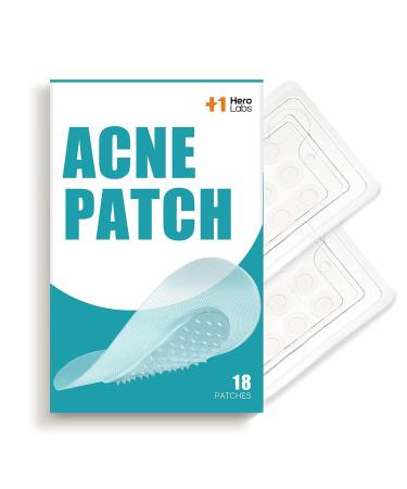 +1HEROLABS Microcrystal Acne Healing Patch (18 Patches) - Hyaluronate Salicylic Acid Vitamin C pimple patch for deep Early Stage and Hidden Pimples (18 Count (Pack of 1))