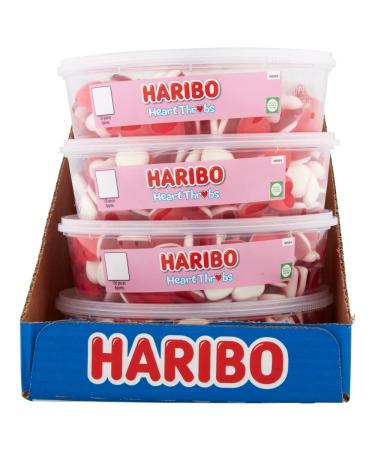 HARIBO Heart Throbs 8 x 150 Pieces (480 g) Sweets Tub