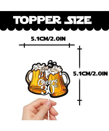 S-Cp-1030Ice Cream Fruit Dessert Cupcake Topper Colorful Glitter Happy Birthday Sensory Pop Game Theme Decor Supplies Baby Shower Boys Girls Birthday Party Decorations - Buy Online on GoSupps.com