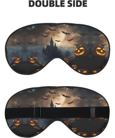 Halloween Flying Bats Eye Mask | Double-Sided Soft Blindfold with Adjustable Strap | Light Blocking Sleep Mask - Buy Online on GoSupps.com