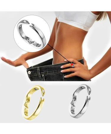 WOOXDYUK Magnetic Detox Ring - Lymphatic Drainage Therapeutic Adjustable Ring (Gold+Silver) for Health & Wellness - Buy Online on GoSupps.com