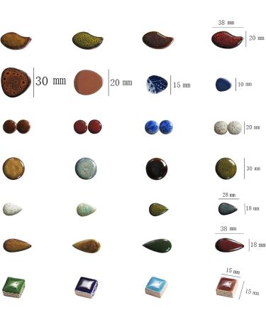 200g Random Color Raindrops Ceramics Mosaic Tiles for DIY Crafts Home Decoration - 18x28mm - Buy Online on GoSupps.com