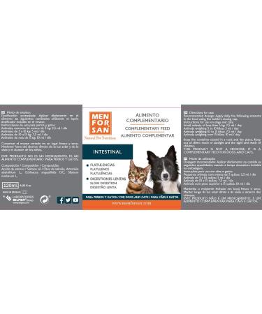 MENFORSAN Liquid Food Supplement for Dogs and Cats with Intestinal Problems 120ml Improves Digestion Strengthens Intestinal Function - Buy Online on GoSupps.com