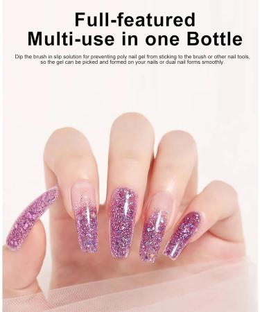 Glide-on Gel Nail Solution | 120ml Anti-Sticky Fluid for Semi-Permanent Nail Polish - Manicure Glide-on Solution for Professionals and Students Salons Home Use Competitions and Workshops - Buy Online on GoSupps.com
