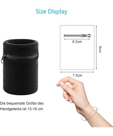 Chala 4-Pack Welding Wrist Bands | Sports Arm Bands with Zipper Pocket for Running Cycling Football & Basketball Ideal for Fitness - Buy Online on GoSupps.com