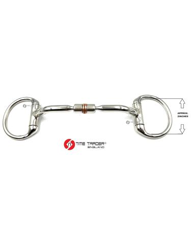 Pony Eggbutt Snaffle Horse Bit with Copper Roller and Inlay (3.5") - Buy Online on GoSupps.com