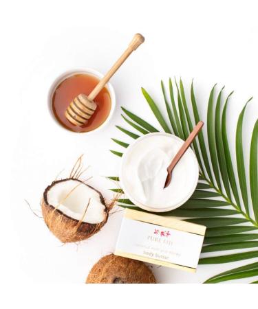 PURE FIJI Coconut Milk and Honey Body Butter - 8oz Moisturizer with Natural Oils & Vitamin E for Dry Skin - Buy Online on GoSupps.com
