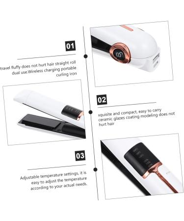 OHPHCALL Curling Iron Curly Irons for Hair Professional Cordless Hair Curler Power Tools Abs White 21X4X3.5CM White - Buy Online on GoSupps.com