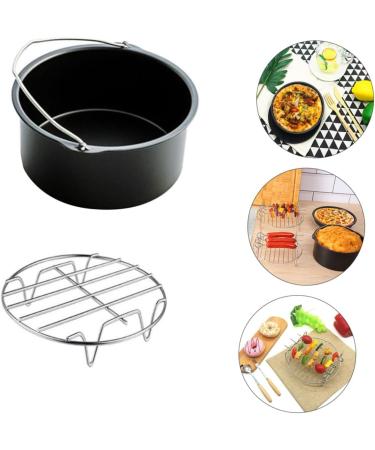 Cabilock 1set Air Fryer Accessories BBQ Rack Air Fryer Pot Accessories Baking Rack Cake Rack Stainless 5pcs - Buy Online on GoSupps.com