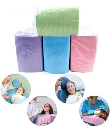 Buy Dental Bibs Disposable Cloth - Pink Oral Paper Towels for Dentists - 125pcs - Buy Online on GoSupps.com