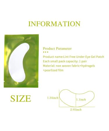Shop Lunamoon Eye Pads for Eyelash Extensions - Green Gel Pads for Lifting & Coloring | 50 Couples - Buy Online on GoSupps.com