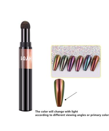 XICHEN 6 Colors Air Cushion Nail Powder Pen - Holographic Mirror Effect Manicure Magic Pen for Laser Phantom Series Nails - Buy Online on GoSupps.com