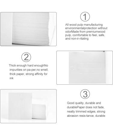 200 White Paper Hair Clip Display Cards - 6.3 x 7.3 cm for Organizing Hair Barrettes and Jewelry - Buy Online on GoSupps.com