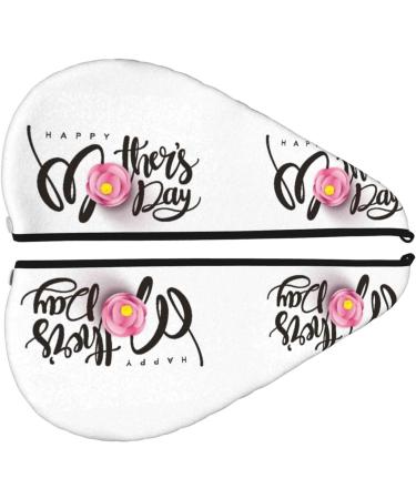 Happy Mother's Day Microfiber Hair Towel | Super Absorbent Coral Velvet Wrap for Long Curly & Thick Hair - Buy Online on GoSupps.com