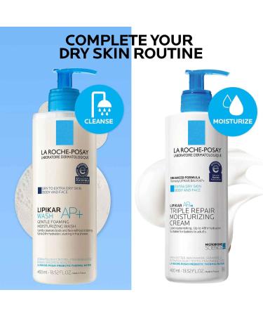 La Roche-Posay Lipikar Triple Repair Body Cream - Shea Butter & Niacinamide Lotion for Dry Skin - 13.52 Fl Oz - Buy Online on GoSupps.com