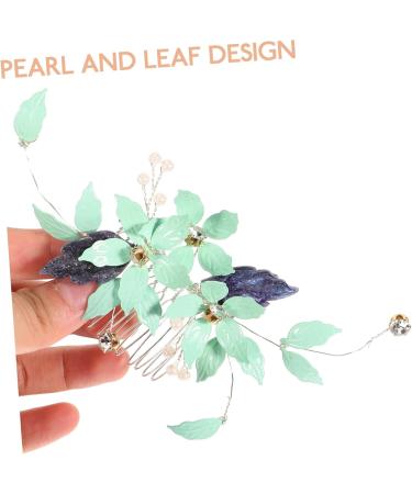 FOMIYES Hair Comb Hair Accessories Teasing Combs for Women Wedding Hair Accessories Hair Combs for Women Accessories Floral Hair Comb Wedding Headpiece for Bride Green Decor Bridal Metal - Buy Online on GoSupps.com