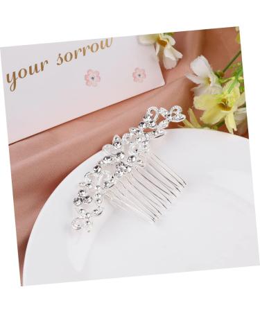 FRCOLOR Set of 2 Bridal Headpiece Rhinestone Hair Accessories Hair Clips Combs Floral Hair Comb Side Comb for Wedding Hair Tiara Bridal Comb Wedding Hair Comb Flowers Headpiece Hair Pin White - Buy Online on GoSupps.com