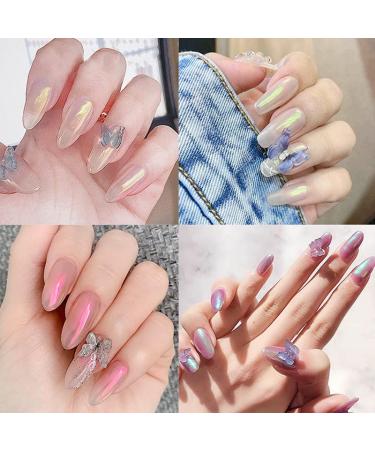 Chrome Nail Powder for Metallic Mirror Effect - Aurora Glitter Dust Kit for Nail Art - Violet Green Emerald - Buy Online on GoSupps.com