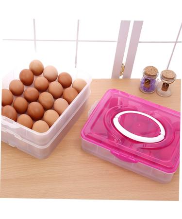 Angoily 3 Food Boxes Deviled Egg Containers Fridge Egg Storage Organizer Egg Tray Pink Egg Carton Portable Pink medium - Buy Online on GoSupps.com