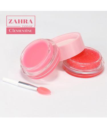 Clementine ZAHRA Lip Care Set - Moisturizing Balm & Exfoliating Scrub for Soft Nourished Lips | International Shipping Available - Buy Online on GoSupps.com