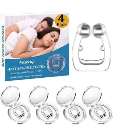Upgraded Snoring Solution Snoring - Anti-Hunting Anti-snoring 2022 Snore Stopper Snore Stopper ilicone Anti Snore Clipple Comfortable Sleeping Aid (4 PC)