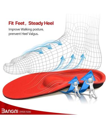 3ANGNI Arch Support Insoles for Plantar Fasciitis Relief | Orthotic Insoles for Flat Feet | Orthopedic Insoles for Women Men | Metatarsalgia Shoe Inserts - UK-8-270MM - Buy Online on GoSupps.com
