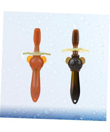 Minkissy 2-Pack Toddler Toothbrush Bite Ring - Safe Soft Bristles Training Brush for Children - Buy Online on GoSupps.com