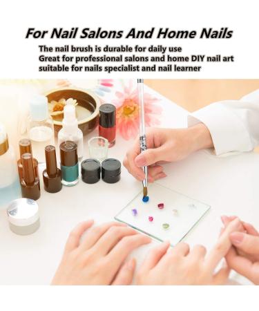 100% Kolinsky Sable Nail Brush - Round Acrylic Nail Art Tool for Perfect Gel Manicures | Liquid Glitter Handle (12#) - Buy Online on GoSupps.com