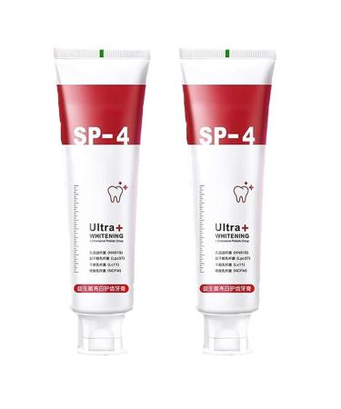 Sp-6 Ultra Whitening, Sp 6 Toothpaste, Sp - 6 Ultra Whitening Toothpaste, Deep Cleaning Care Toothpaste, Sp 6 Probiotic Whitening Toothpaste, Fresh Breath (Color : 2pcs Red)
