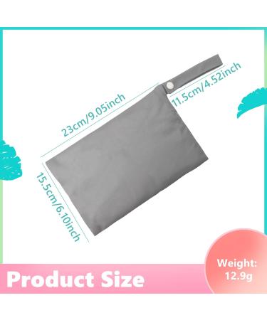 CHEERYMAGIC Wet Bag Baby Cloth Nappy Wet Bags Waterproof Wet Dry Bag Outdoor Organiser Bag for Baby Items 2 Zipper Pockets Washable Travel Dry Wet Bag for Beach Pool Daycare Gym A4-CSNBD (Grey) - Buy Online on GoSupps.com